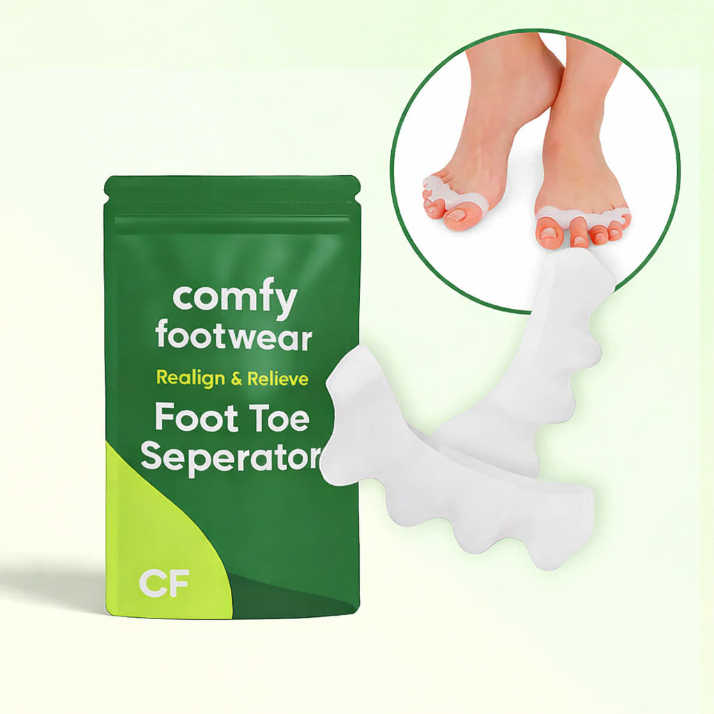 Foot Toe Separator - Achieve Healthy Toes, Correct Bunions, Hammer Toes, and Relieve Foot Pain