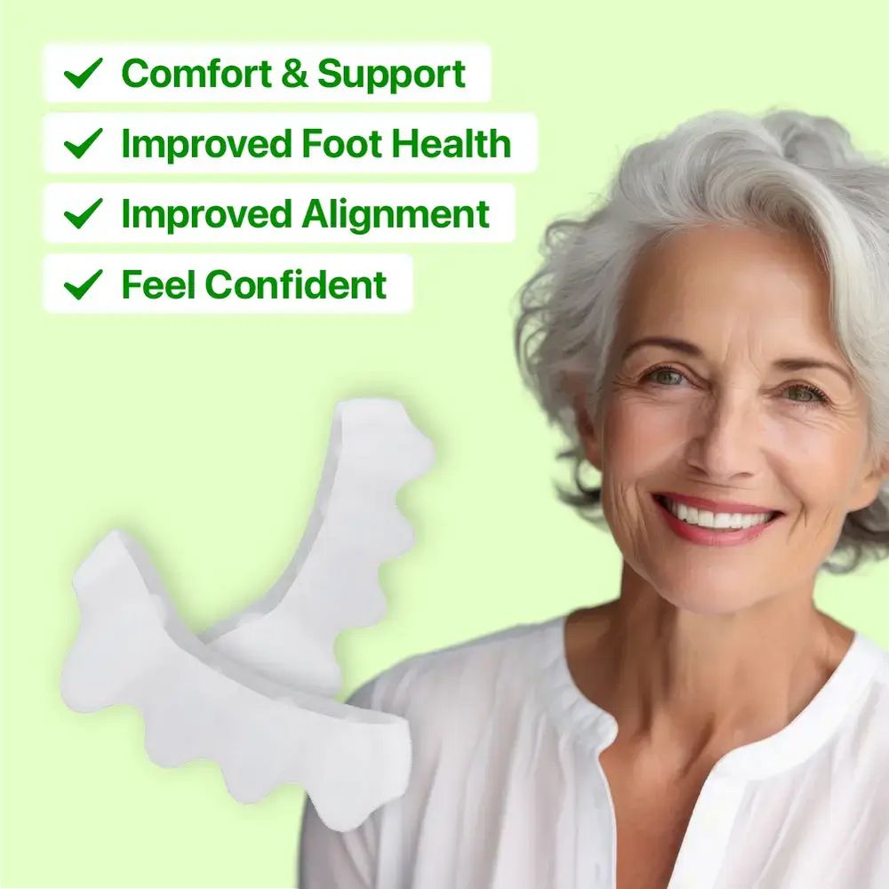 Foot Toe Separator - Achieve Healthy Toes, Correct Bunions, Hammer Toes, and Relieve Foot Pain