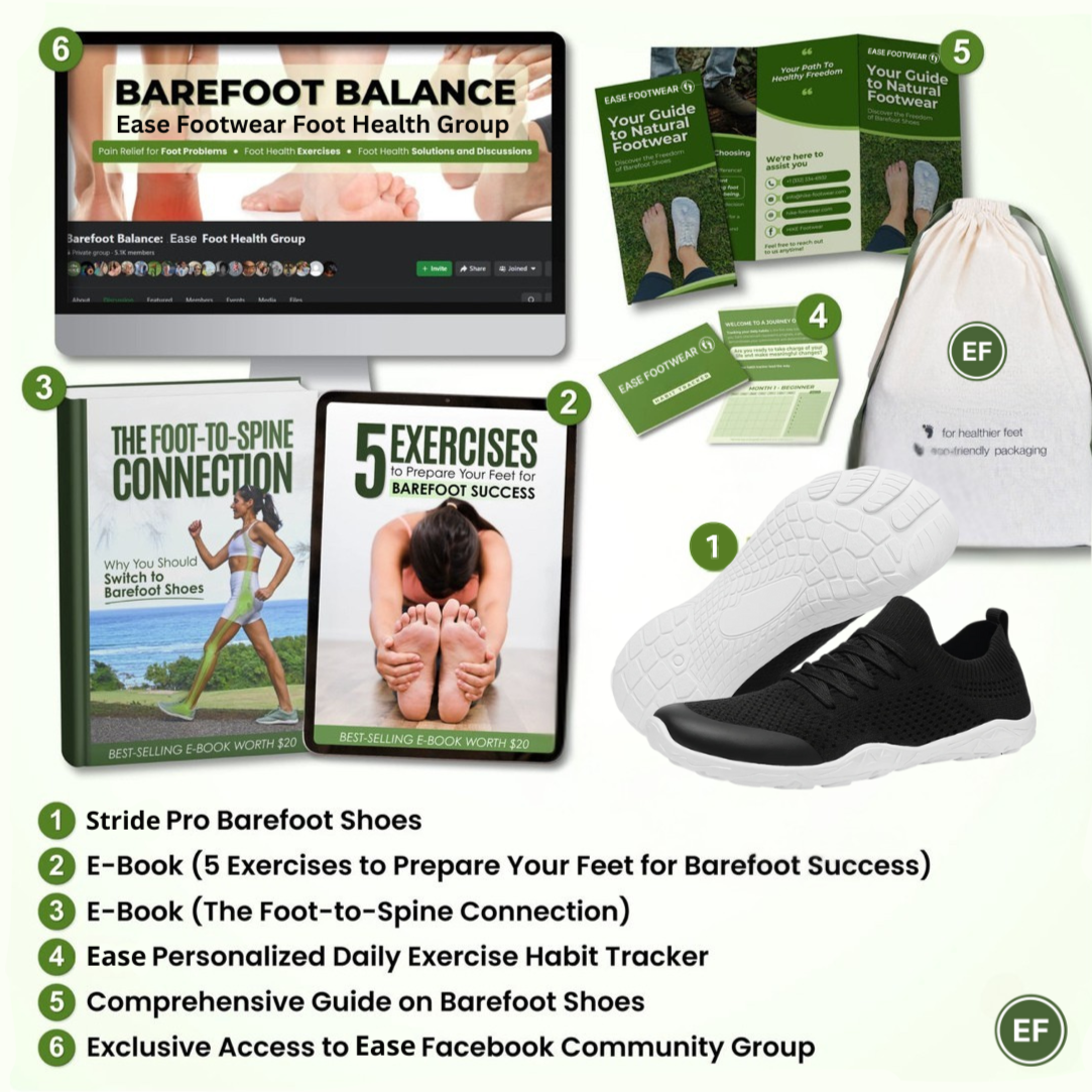 Stride Pro - All-Day Comfort & Pain-Free Barefoot Shoes (Unisex)